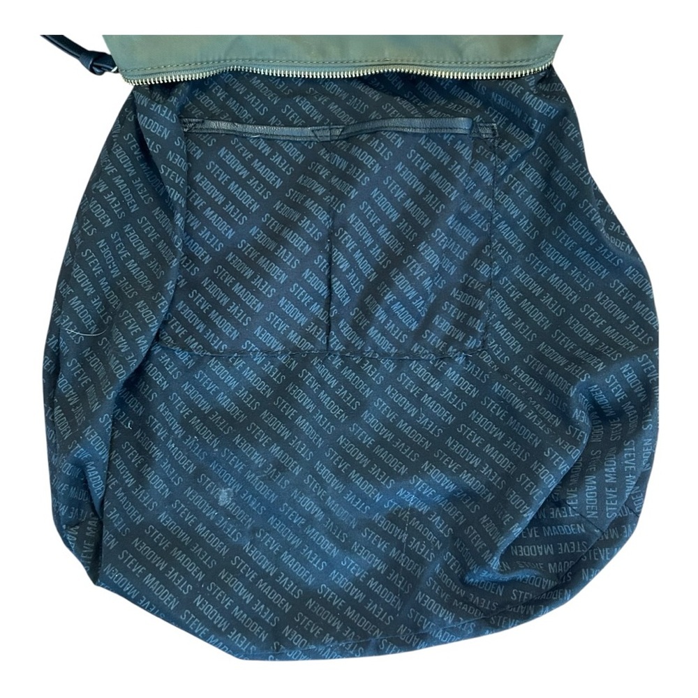 Steve Madden Nylon and Faux Leather Trim Spencer Backpack in Olive Green & Black - Picture 13 of 15